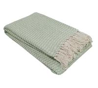 Axcent Comfort Super Soft Recycled Cotton Throw Blanket Eco Friendly Sofa Arm Chair Bedspread Settee Throw (Marrakesh Sage Green, Extra Large 228 x 254cm)