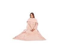 Axcent Comfort Wearable Blanket With Sleeves & Pocket, Soft Fleece Wearable TV Blankets Unisex Men Women Slankets Fluffy Throw Winter Blanket, Ideal For Bed, Sofa, or Couch (Blush Pink, 140x183cm)