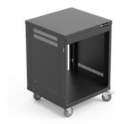 AxcessAbles 12U AV Equipment Rack | 19-Inch Steel Open Frame Home Studio Rack with 3” Caster Wheels | Universal Rack for Studio, Server, Network Gear | 550lb Capacity | Screws, Spacer, Tool Included