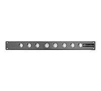 AxcessAbles 8 Port 1U D-Series Rack Panel for 19 Inch AV & Audio Racks - Punch-Out XLR Patch Panel Compatible with XLR Speakon HDMI Ethercon Neutrik Connectors - Metal Rack Mount Component Panel