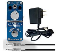 AxcessAbles DOUBLE SHOT Guitar Pedal Bundle - Delay / Echo / Repeat / Slap-Back - Includes Power Supply and Cable