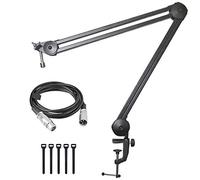 AxcessAbles MBAL LARGE Microphone Boom Arm Stand with 40in Extended Reach. Comparable to Rode PSA1. Compatible with NT1-A, NT1Kit, Bluebird, Procaster, Podcaster Microphones