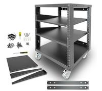 AxcessAbles RK12U-2T Open Frame 12U Rack with 2 x 2U Trays