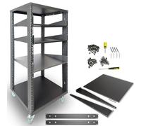 AxcessAbles RK22U-3T Open Frame 22U Rack with 3 x 2U Trays