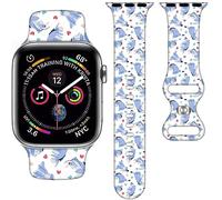 AXCOFYER7 Cartoon Band for Apple Watch 38mm-45mm, SE Series 8-3, Silicone iWatch Band for Women, Kids & Men, Style 22
