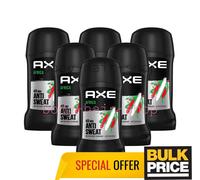 Axe Africa Stick Deodorant 48H Powerful Sweat & Odor Protection 50ml Bulk 6-Pack