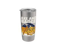 Axe and Badge Retired Both Earned Firefighter Stainless Steel Insulated Tumbler