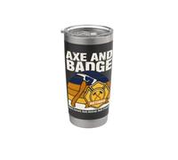 Axe and Badge Retired Both Earned Firefighter Stainless Steel Insulated Tumbler