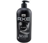 Axe BLACK 3 In 1 Shower Gel 12 X 900Ml XXL Bottle With Dispenser Vegan 12H Care