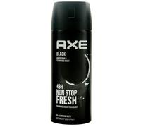 AXE Bodyspray Black 1 X 150ml Deodorant Spray 48H Protection 0% Aluminum Salts