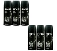 Axe Bodyspray Black 6 x 150ml Deodorant Spray 48H Protection 0% Aluminum Salts