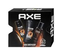 Axe Dark Temptation Gift Set with Body Spray, Shower Gel and Aftershave (150 ml + 250 ml + 100 ml) 1 Piece
