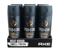 Axe Dark Temptation Men's Deodorant / Body Spray Pack of 6 x 150 ml