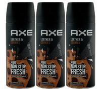 Axe Deo Spray Leather & Cookies 3 X 150Ml For Man 48H Schutz Bodyspray Deodorant