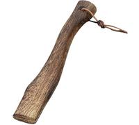 Axe Handle with Leather Loop Wood 13in Long Ax Handle Replacement Hatchet Handle with Wedge Smooth Wooden Texture Shock Resistant Axe Handles for Tree Farm