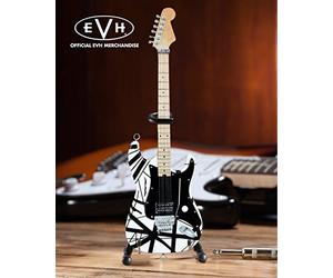 AXE HEAVEN EVH Minature Guitars EVH Black & White Mini Replica Guitar Van Halen (EVH003)