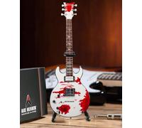 Axe Heaven Zacky Vengeance Avenged Sevenfold White Schecter Custom S-1 Elite Gynecologist w/ Blood Splatter Mini Guitar Replica Collectible ZV-521