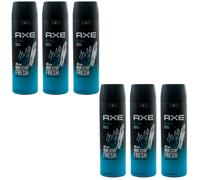 Axe ICE CHILL Deodorant Spray 6 x 200ml Body XL-Size