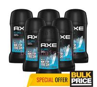 Axe Ice Chill Deodorant Stick 48H Freshness Protection Mint Lemon Scent 6-Pack