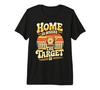 Axe Knife Throwing Home is Where The Target is Premium T-Shirt