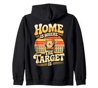 Axe Knife Throwing Home Is Where The Target Is Zip Hoodie