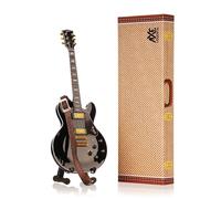 Axe Legends BBKing Lucille Miniature Guitar | Handmade Wooden Mini Replica Includes Personalised Mini Leather Guitar Strap and A-Frame Display Stand | 25 cms Tall | Shipped in Gift Box (335BBKing)