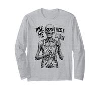 Axe Me Nicely Polite Zombie Horror Halloween Serial Killer Long Sleeve T-Shirt