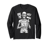 Axe Me Nicely Polite Zombie Horror Halloween Serial Killer Long Sleeve T-Shirt