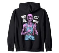 Axe Me Nicely Polite Zombie Horror Halloween Serial Killer Zip Hoodie