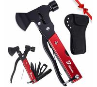 Axe Multitool 18 in 1, Handy All-in-One Tool for Men, Compact Camping Multi Tool with Belt Pouch, Screwdrivers, Can Opener, EDC Tools for Backpacking, Repairing, Survival and Emergency