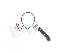 Axe | Saw | Knife | Spanner | Wrench | Premium Quality | Ultra Realistic and Resistant | Polystyrene | Horror Accessory | Party | Halloween | (Cleaver + Headband)