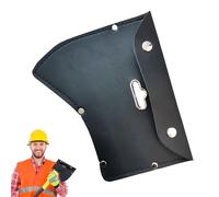 Axe Sheath, Black Axe Holster with Double Buckle Thickened, Artificial Leather Protective Cover for Safe Camping Accessories, Ideal for Outings, Camping, and Hiking, 19x16.5x1cm