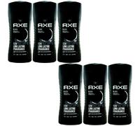 Axe Shower Gel BLACK 6 x 400ml 12H Scent for Body Face & Hair Pear Cedarwood
