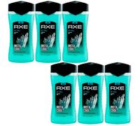 Axe Shower Gel ICE CHILL 6 x 250ml 3in1 -Body -Face -Hair- Ice Menthol Scent