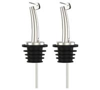 Axe Sickle 2 Pcs Oil Spout Liquor Bottle Pourer Spouts Stainless Steel Speed Pour Spouts Olive Oil Dispenser Spout for About 3/4" Bottle Mouth, with Flip Top
