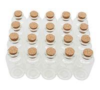 Axe Sickle 20 mL Cork Stopper Glass Bottles Mini Transparent Glass Bottles 20 Pcs