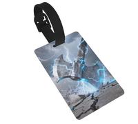 Axe Strike Luggage Tags for Suitcases - Durable PVC ID Tags with Detachable Straps for Travel, Backpack, Golf Bag, Anti-Loss