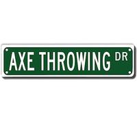 Axe Throwing Dr Sign Novelty Axe Throwing Decor Axe Throwing Street Sign Wall Art Decor For Home Farmhouse Bar Cafe Man Cave 16 X 4 Inch