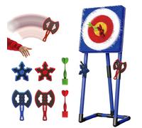 Axe Throwing Game for Backyard, Axe Throwing Target Set Games with 6 Throwing Axes & 6 Dart Bristle Target, Outdoor Indoor Yard Game for Adults Activity Carnival Games (40A)