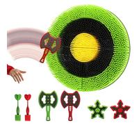 Axe Throwing Game for Backyard, Axe Throwing Target Set Games with 6 Throwing Axes & 6 Dart Bristle Target, Outdoor Indoor Yard Game for Adults Activity Carnival Games (43B)