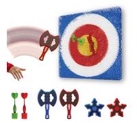Axe Throwing Game for Backyard, Axe Throwing Target Set Games with 6 Throwing Axes & 6 Dart Bristle Target, Outdoor Indoor Yard Game for Adults Activity Carnival Games (41A)