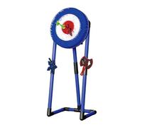 Axe Throwing Target Game, 2-in-1 Axe Throw & Lawn Dart Combo, Axe Throwing Bristle Target, Includes 2 Axes and 2 Darts, Yard Games, Carnival Games Blue-Circle