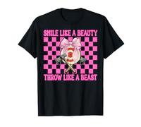 Axe Throwing Thrower Smile Like A Beauty Throw Like A Beast T-Shirt
