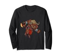 Axe-Wielding Horned Fighter - Minotaur Long Sleeve T-Shirt