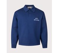 Axel Arigato Mens Ash Polo Sweatshirt - Colour: Navy - Size: Medium Medium