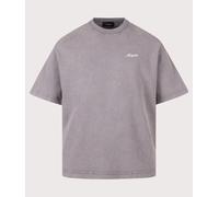 Axel Arigato Mens Oversized Fit Honor Washed T-Shirt - Colour: Smoke Grey - Size: Large