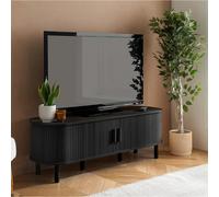 Axel Curved TV Unit - 140cm - Black Fluted