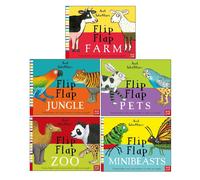 Axel Schefflers Flip Flap Series 5 Books Collection (1-5) (Farm, Jungle, Pets, Zoo, Minibeasts)