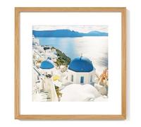 Axeman 16x16 Picture Frame with Mat for 12x12, Solid Oak Wood Square Picture Frame with Tempered Glass, Wooden Square Photo Frame 16''x16'' for Art Photo and Prints, Wall Hook Included, Natural
