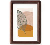Axeman 4 x 6 Walnut Frame - Rounded Corner 4x6 Picture Frame Matted to 3.5x5 - USA-Sourced Walnut Wood Frame with Tempered Glass for Tabletop or Wall Mount Display